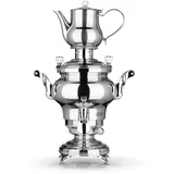 BEEM ODESSA Samowar Teekocher elektrisch | 1800 W| 1 l Edelstahl-Teekanne mit Sieb | 3 l Wasserkocher | NEU: Dispenser mit Einhand-Bedienung