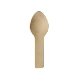 Papstar 1800 Fingerfood - Löffel, Holz pure 7,6 cm natur