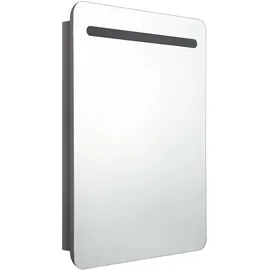 vidaXL Glänzendes Grau 60 cm grau mit LED