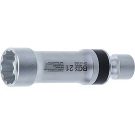 BGS Zündkerzen-Gelenkeinsatz Zwölfkant mit Haltefeder Antrieb Innenvierkant 10 mm (3/8 Zoll) SW 21 mm