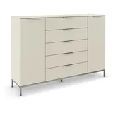 Rauch "Kommode Türkommode Sideboard Kombikommode Flipp, Nachttisch für Schlafzimmer, Kinderzimmer, Wohnzimmer, Flur, Garderobe, 2-türig 5 Schubladen und Soft-Close-Funktion in zwei Breiten