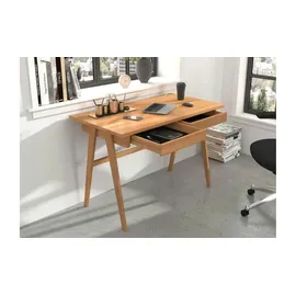 mc akcent Schreibtisch Delia Eiche massiv / Braun