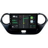 KECONSING [6G+128G] IPS 9" Android 15 Autoradio Für Hyundai i10 2014-2019 mit navi Octa Core-[Eingebauter CarPlay/Android Auto/DSP/Mirror Link/GPS Navi/360 Camera/Bluetooth 5.0/WiFi/USB