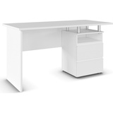 RAUCH Schreibtisch JOEL, mit praktischer Nische und zwei Schubladen weiß