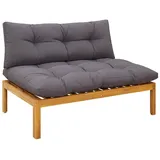 vidaXL Mittelsofa 120 x 80 x 82 cm Dunkelgrau