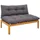 vidaXL Mittelsofa 120 x 80 x 82 cm Dunkelgrau
