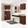 Akord Hängeschrank, Wenge, Holzwerkstoff, Holz Optik, 2 Fächer, Rechteckig, 30x60x22.5 cm, Badezimmer, Badezimmerschränke, Hängeschränke