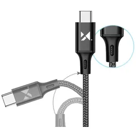 wozinsky Ladekabel Schnellladekabel USB - USB Typ C 2,4A 1m Schwarz - Schwarz