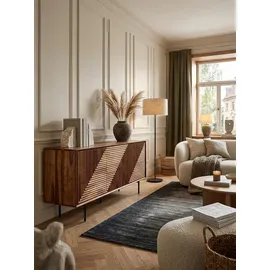 KADIMA DESIGN Sideboard 148x72x40 cm Braun Massivholz/Metall