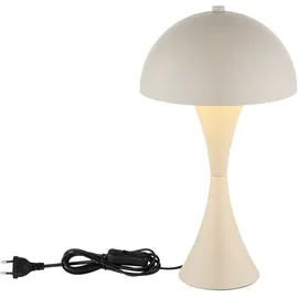 OTTO home Tischleuchte "Sivvia Pilzlampe", beige (sandfarben), 1, Ø 20cm H: 36,1cm, 1 Stk., Leuchten, Wippschalter am Kabel, Schirm in Pilzform, Pilzschirm, Metall, E27, Tischleuchte