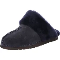 Rohde Damen Hausschuh Leder Pantoffel Lammfell Arabba 7050, Größe:39 EU, Farbe:Blau - Blau - 39