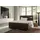 Fun Möbel Boxspringbett Schlafzimmerbett CAPRICE 180x200cm Stoff Braun inkl. Ambiente-LED