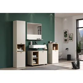 trendteam Sao Paulo Kommode 40 x 95 x 31 cm Beige/Evoke Eiche