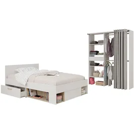 58 aufm Kessel KINDERZIMMER SET Parisot Achille 2-tlg. Holzdekor Weiß/Eiche