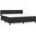 vidaXL Boxspringbett mit Matratze Schwarz 180x200 cm Kunstleder