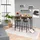 Tectake Barhocker Poole 54 x 54 x 101,5 cm Braun