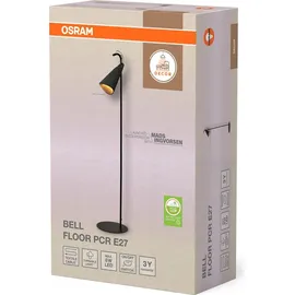 Osram Decor Bell Stehleuchte E27 Schwarz 250mm, Stehlampe, Metall, PCR, mit flexibel einstellbarem Schirm / Schwarz