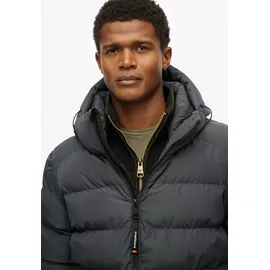 Superdry Hooded Sports Puffer Jacket Ebony S