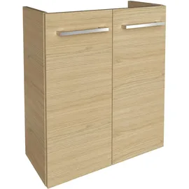 Fackelmann Waschbeckenunterschrank 2 Türen 52 x 60 x 24,3 cm Braun