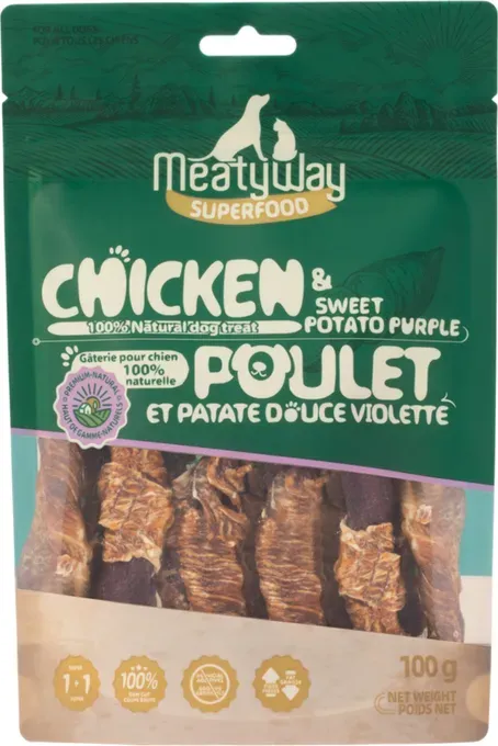 MeatyWay Hähnchen und violette Süßkartoffel 100 g