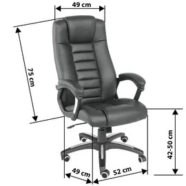 Tectake Chefsessel schwarz