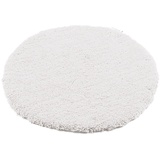 TOM TAILOR Badematte Cozy Bath UNI, Höhe 27 mm, rutschhemmend beschichtet, fußbodenheizungsgeeignet, Polyester, rund, Badteppich, Uni Farben, rechteckig, rund und oval erhältlich weiß rund | Ø 60 cm x 27 mm