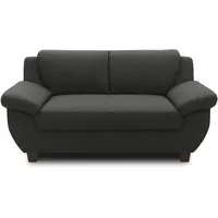 DOMO. collection Sofa Panama, 2 Sitzer, 2er Couch, Garnitur, 3-2-1 Sofa, 91 x 159 x 80 cm (BxTxH), anthrazit