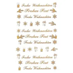 Weihn.Schmucketikett Schriften ZWECKFORM 52391 gold