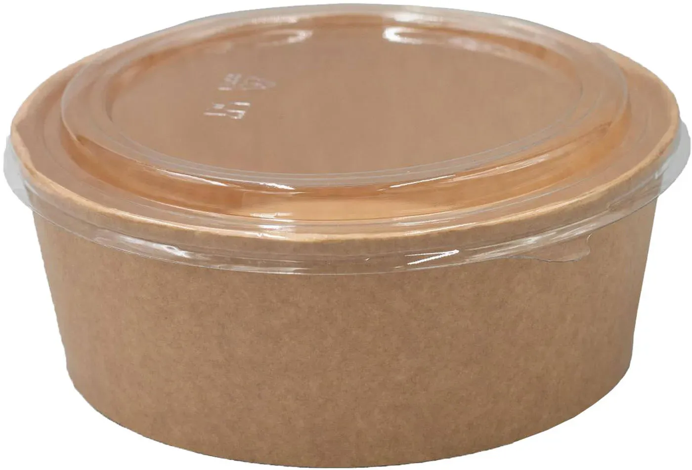 Salatschalen 1300ml aus Kraftpapier braun inkl. Deckel aus rPet, 50 Stk.