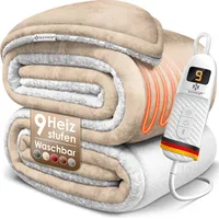 Kesser KESSER® Heizdecke mit Abschaltautomatik Doppelseitig Elektrische Wärmedecke Kuscheldecke
