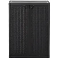 vidaXL Gartenschrank 65 x 45 x 88 cm Schwarz