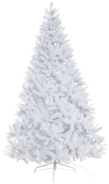 Künstlicher Weisser Tannenbaum, Beleuchtet Mit 350 Led, 1261 Spitzen, 180 Cm