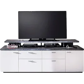 Home Affaire Mood TV-Lowboard 180 cm weiß/Beton Optik