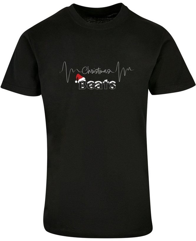 Merchcode T-Shirt Merchcode Herren Christmas beats Basic Round Neck T-Shirt (1-tlg) schwarz M