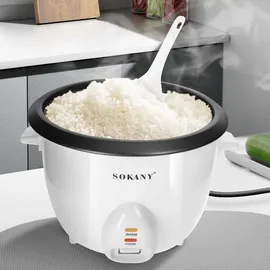 Sokany Sokany, Reiskocher 1.8L mit Dampfkorb Kompakt Warmhaltefunktion, Weiß - Weiß