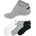 Sneakersocken 6-Paar schwarz/weiß/grau 43-46