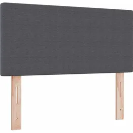 vidaXL Boxspringbett 90 x 200 cm Dunkelgrau/Weiß