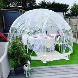 WEIZIIA Pop-up-Blasenzelt, Gartenkuppel-Iglu, durchsichtiges Blasenzelt für den Außenbereich, 12 x 7,2 Fuß PVC-Kuppelzelte, Überdachungspavillons, Sichtschutzhaus, Anlehngewächshaus