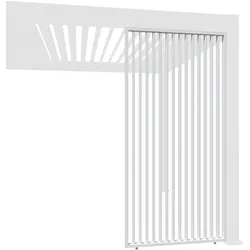 Weide Vertikale Lamellenwand für Weide Pergola | weiß | aus Aluminium