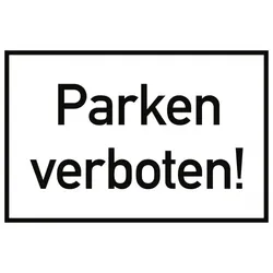 Parken verboten!, Alu, 300x200 mm