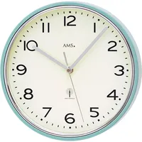 AMS Funkwanduhr "F5508", grau (grau, silberfarben), Wanduhren, H: 5cm,