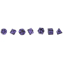 Dice4friends Würfelset Antik Dark Knight - Purple (7)