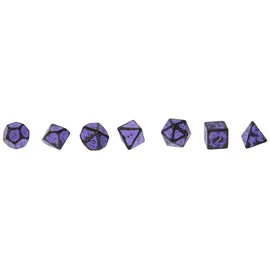 Dice4friends Würfelset Antik Dark Knight - Purple (7)