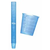 MED-COMFORT BASIC Einweg-Medizinbecher, 30 ml 09175-B , 1 Packung = 90 Stück, Farbe: blau
