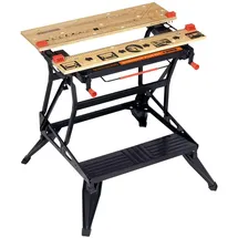 Black & Decker Werkbank Holz/Metall 74 x 25 cm schwarz/braun