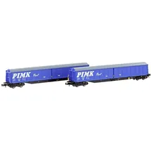 HOBBYTRAIN 2er Set Schiebewandwagen Habis Pimk Rail Ep.VI N