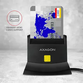AXAGON CRE-SM2 USB 2.0, 1,3 m, Schwarz, 91 g