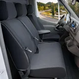 Walser Transporter Sitzbezüge Auto kompatibel mit Renault Kangoo (Typ W), 2 Einzelsitze vorne, Auto Sitzbezüge aus Stoff Sitzschoner Auto, Auto Sitzauflagen Set für Van