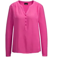 GOLDNER Elegante Viskosebluse mit V-Ausschnitt Rosa 38