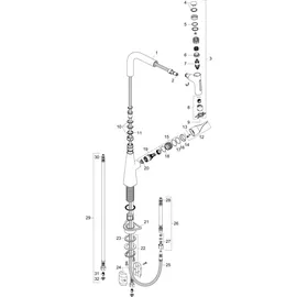 Hansgrohe Metris Select M71 2jet edelstahl Finish 73822800